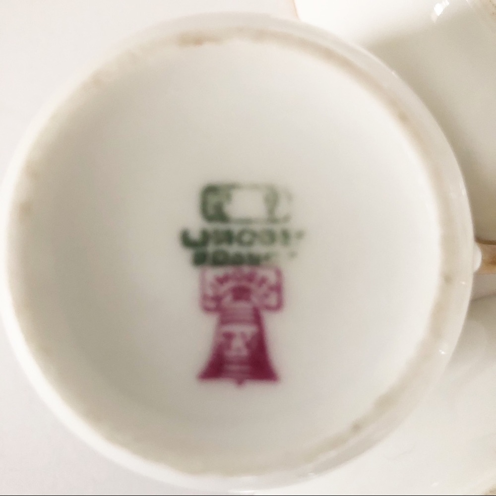 Pair of vintage T.V. Limoges teacup sets - Picture 5 of 8